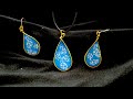 diy resin earrings/simple and beautiful earrings using uv resin/resin jewelry set