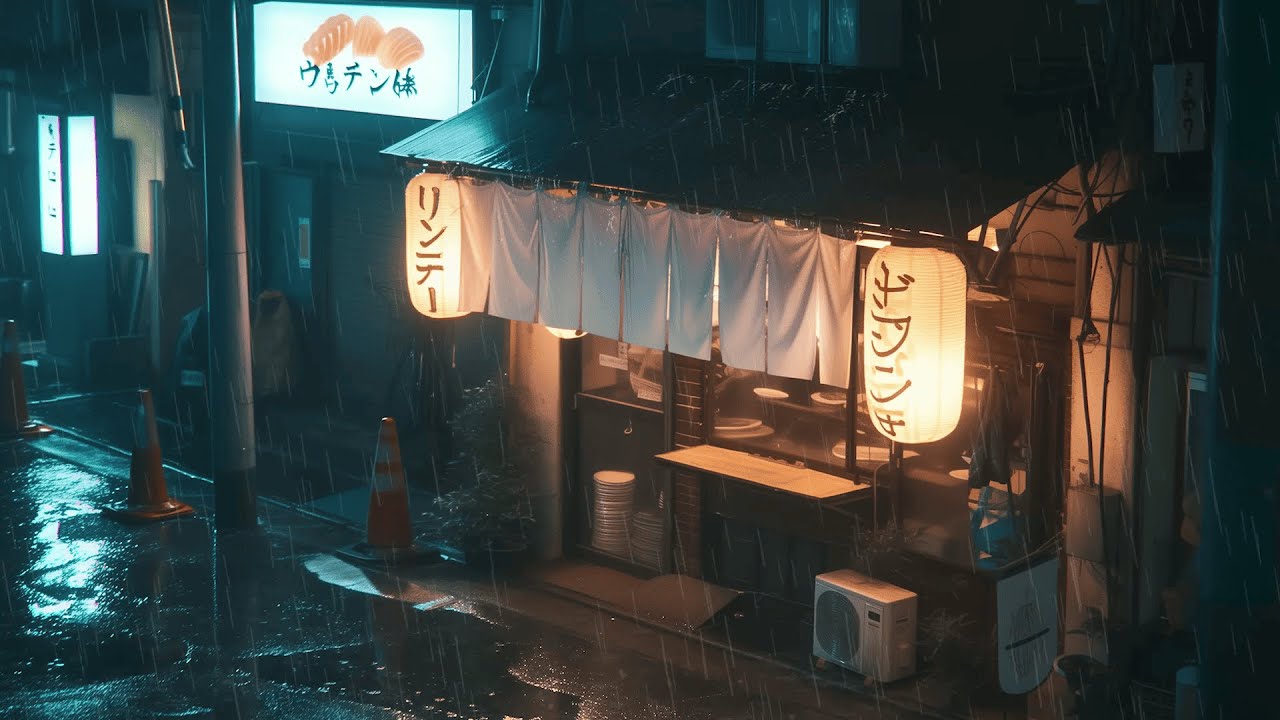 80s & 90s Lofi Hip Hop 🌆 Rainy Tokyo Lofi | Neon & Rain • Study • Relax ...