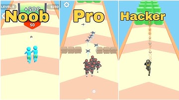 Noob Vs Pro Vs Hacker in Crowd Evolution | Crowd Evolution Gameplay
