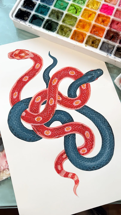 This piece was so much fun to make! #gouache #artist #painting