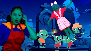 Five Little Zombies Jumping On The Grave🧟| Kids Funny Songs