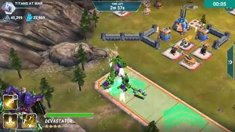 Devastator vs Superion.  Combiner Wars.  Transformers Earth Wars