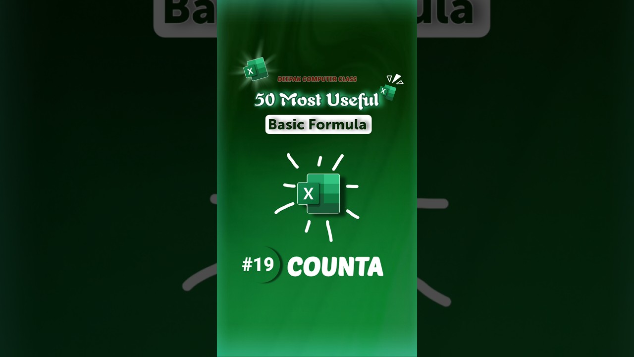 counta formula in excel 