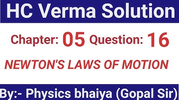 H.C. Verma Solutions - Newton