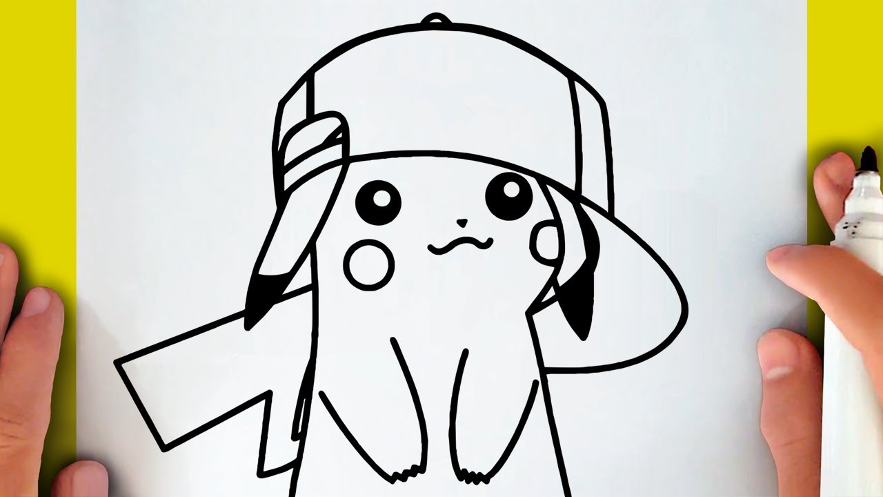 como desenhar Pikachu com chapéu ( draw pikachu with Hat ) 