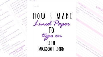 Create Lined paper to type on FULL Tutorial  using Microsoft Word, College Ruled for Aesthetic Notes