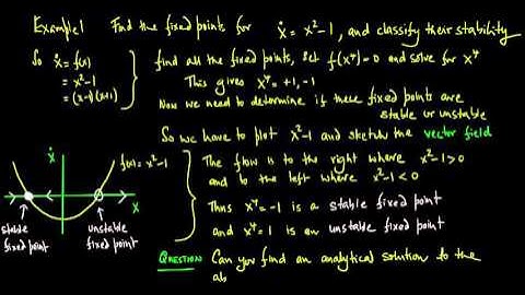 1-Dimensional Flows, Flows on the Line, Lecture 2