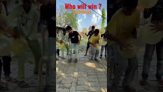 Who Will Win This Challenge? Sit And Pop The Balloons Pop And Win