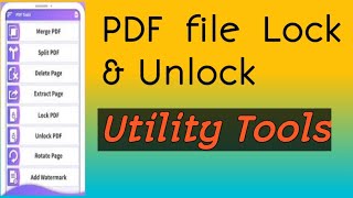 How to Lock and Unlock Pdf file Pdf Utility App I How to Split Merge - Protect  Image to Pdf screenshot 5