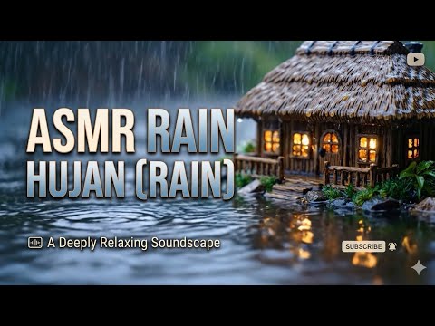 ASMR Rain Sounds 🌧️ Cozy Tiny House by the Lake | Deep Sleep & Relaxation