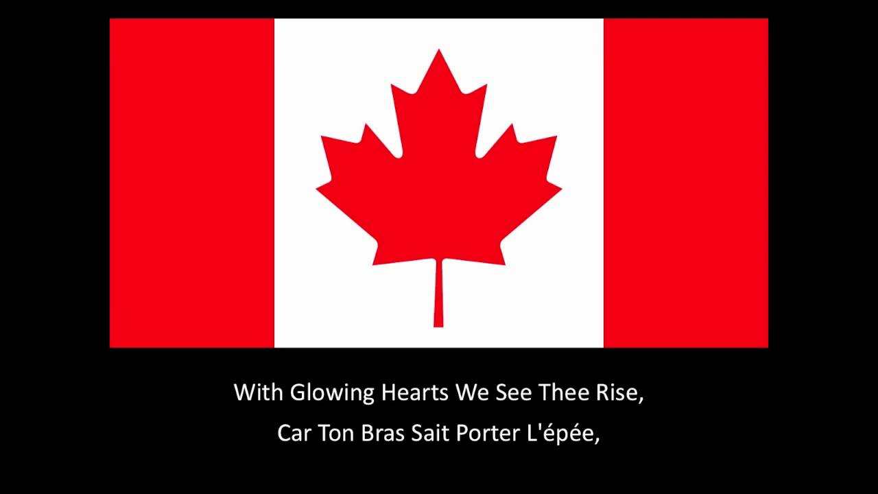 pix Canadian National Anthem Lyrics Youtube o canada the canadian national anthem hymne national du canada