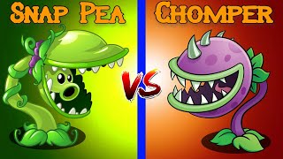 PVZ 2 - Snap Pea vs Chomper Max Level - Plant Will Win?