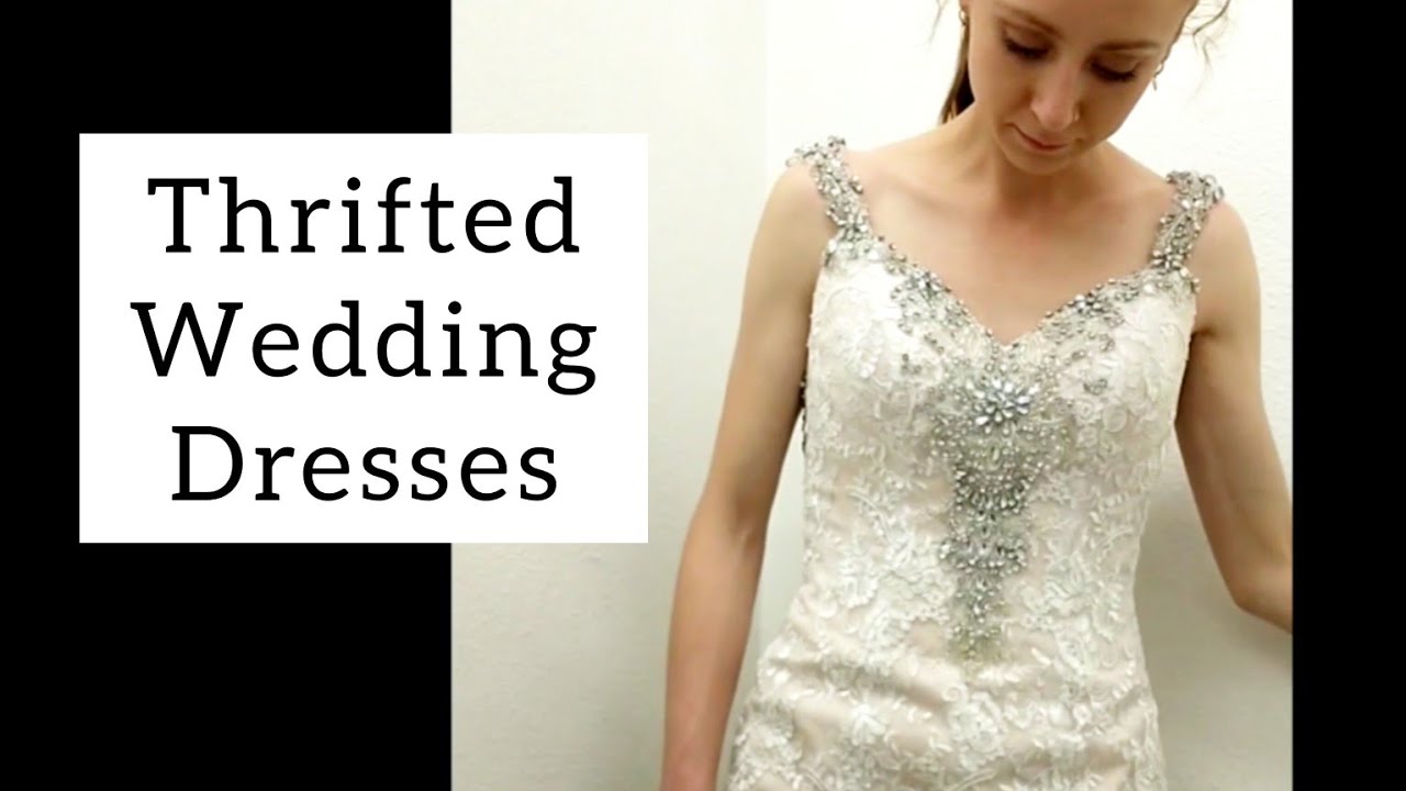 Finding Wedding Dresses at the Thrift Stores to Try On - YouTube