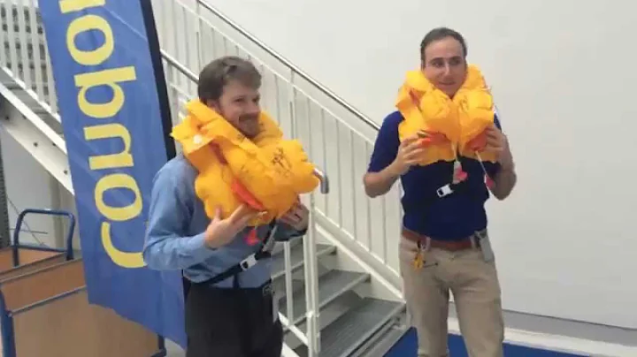 Inflating Airlines Flotation Device