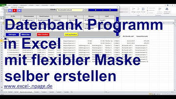 11 Datenbank Programm in Excel mit flexibler Maske selber erstellen
