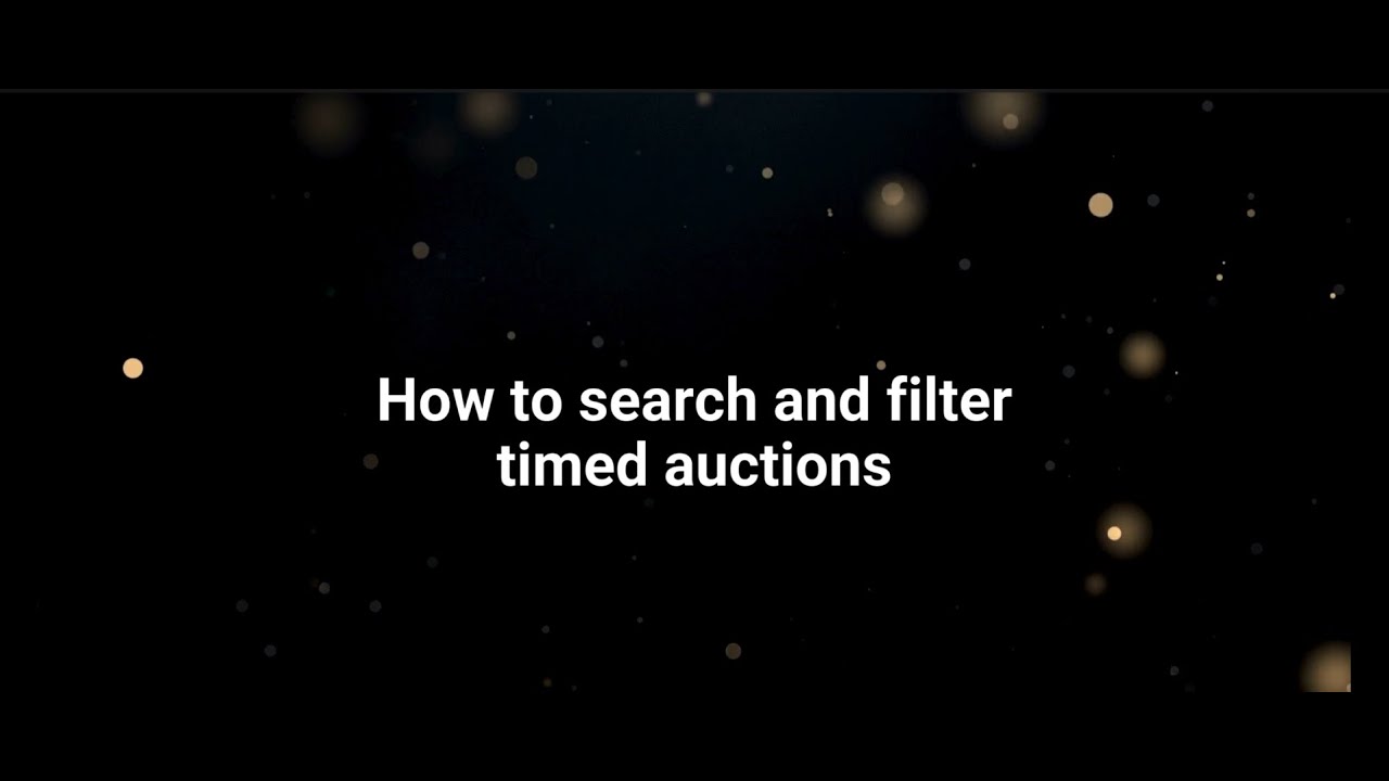 BRITE-X AUCTIONEERS: How to search and filter timed auctions