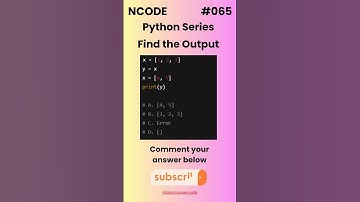 NCODE #065   | Find the Output | Comment your Answer Below | #coding #pythondaily #python #mcqsquiz
