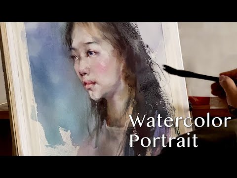 ✨ How to paint a woman's portrait with watercolors - YouTube
