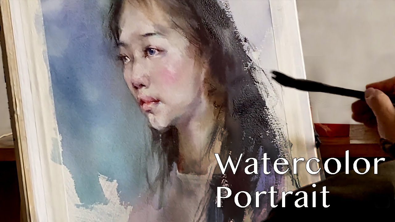 ✨ How to paint a woman's portrait with watercolors - YouTube