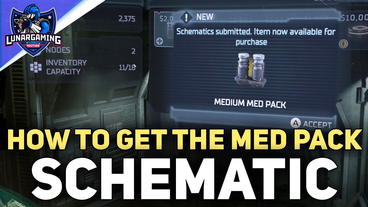 How To Get The Medium Med Pack Schematic - Dead Space Remake 2023 - YouTube