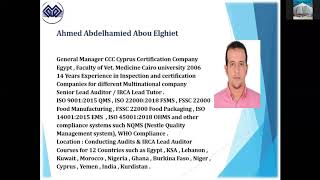 Certification Process For Iso 22000 Dr Ahmed Abdelhamid