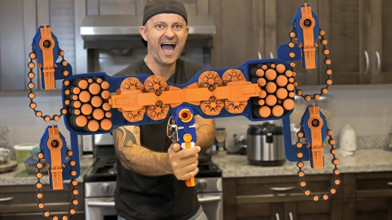 nerf gun fight video