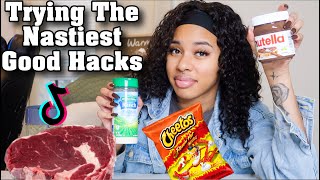 Trying The WORST TikTok Food Hacks That Shouldn&#39;t Exist | TRYING THEM ALL😳