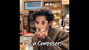 V is a Composer ✌️#V as a compose coffee model 🤎 #Taehyung #BTS #model #composecoffee #shorts