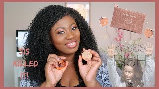 Jackie Aina X Aritist Couture Diamond Glow Powder | La Peach + La Bronze | Review | Dark Skin