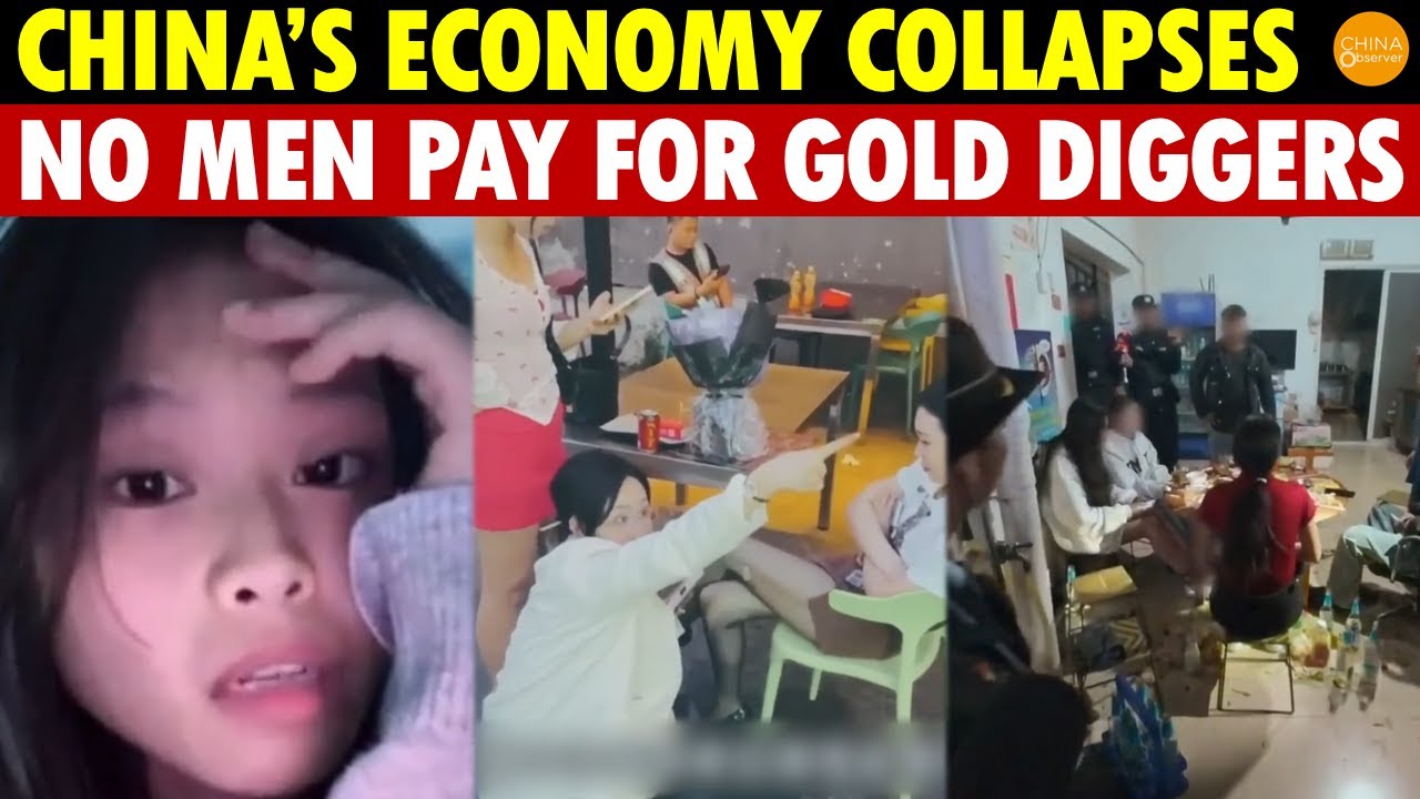 China's Simp Economy Collapses, No Men Paying, Three Girls Mocked for Not Being Able to Pay $30