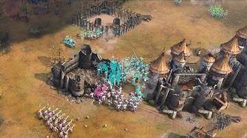 Age of Empires 4 - 3v3 LARGE HOLY ROMAN EMPIRE ARMIES | Multiplayer Gameplay