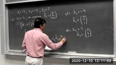 MATH120 - S1: Lecture - 28 - Solutions of System 1st Order ODEs