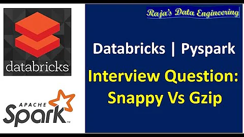 Databricks | Pyspark | Interview Question | Compression Methods: Snappy vs Gzip