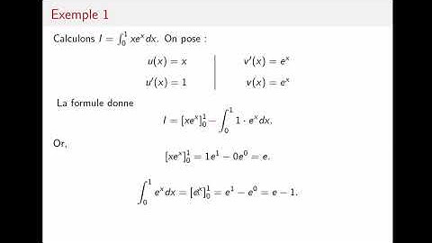 Intégration par parties : deux exemples