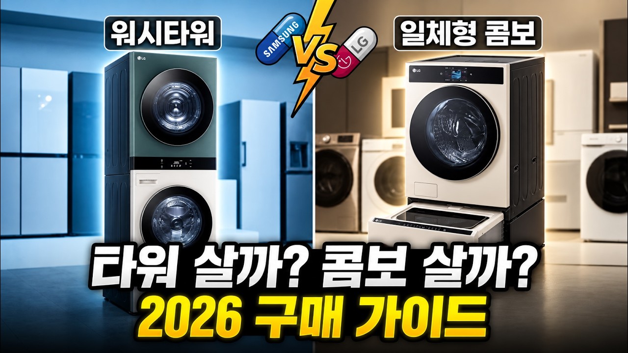 워시타워 VS AI콤보, 건조기 사기 전 '이것' 모르면 후회합니다.
