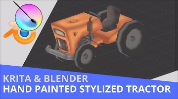 Krita & Blender - Stylized Lowpoly Tractor