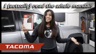 I Learned These 10+ NEW Things from Reading my Tacoma’s Manual COVER TO COVER