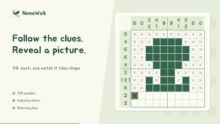NemoWalk | 100 Nonogram Puzzles, One Square at a Time