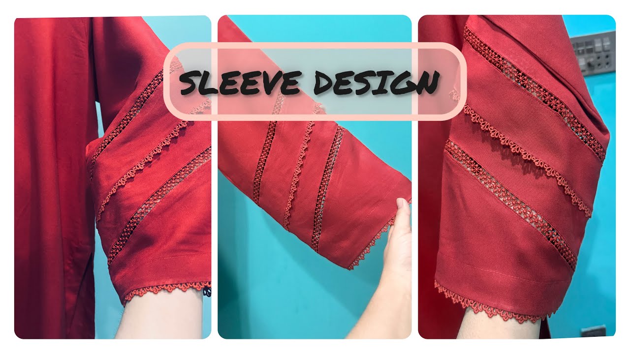 Simple Sleeve Design with Lace | Tailoring Tutorial - YouTube