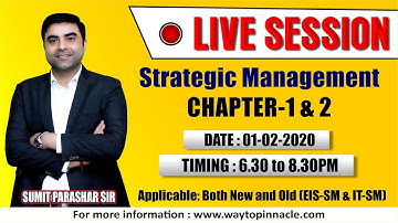 🔴CA Inter EIS-SM || SM Chapter 1 & 2 revision by Sumit Parashar Sir