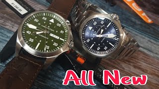 Hamilton Khaki Aviation Pilots, Green 42mm Day Date, Blue 36mm No date Hamilton Khaki Aviation Pilots, Green 42mm Day Date, Blue 36mm No date
