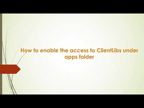 How to enable the access to ClientLibs under apps folder