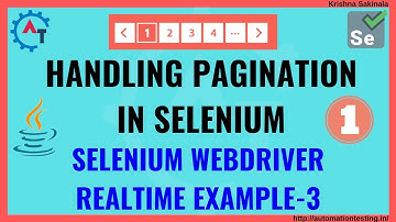 How to Handle Pagination in Selenium Webdriver | How to Handle Dynamic WebTable |Webtable Pagination