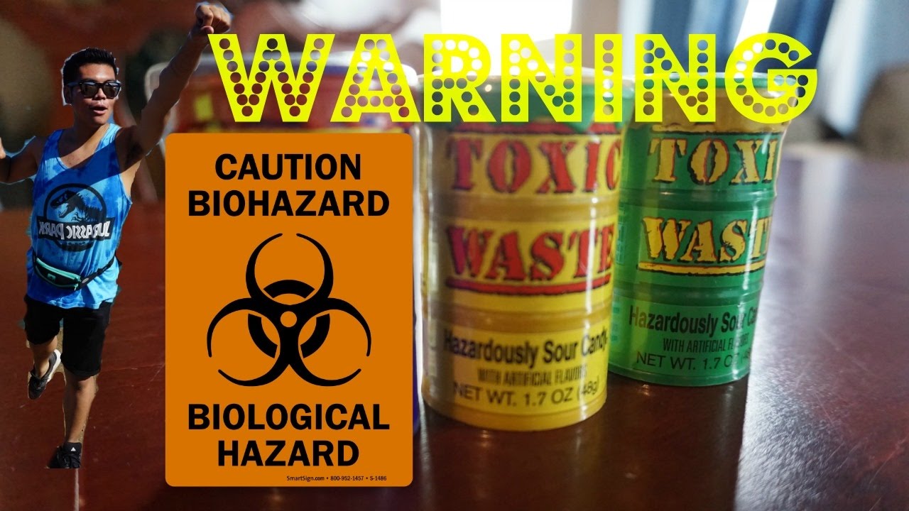 SOUREST CANDY IN THE WORLD (TOXIC WASTE) CHALLENGE YouTube