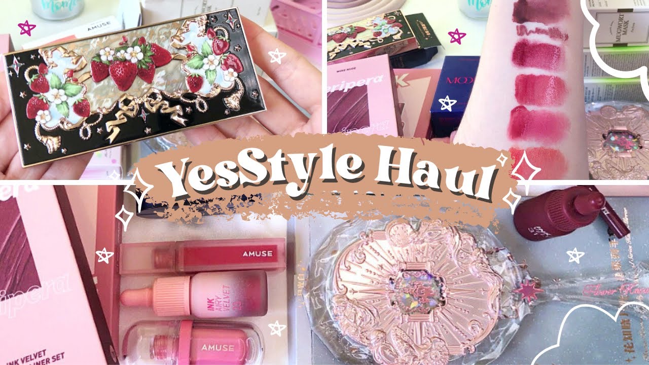 K-Beauty & C-Beauty Makeup Haul ❤ CUTE korean & chinese MAKEUP UNBOXING | AESTHETIC YesStyle Haul