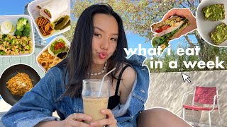 What I Eat in a Week as a Busy College Student (healthy \& realistic meals)