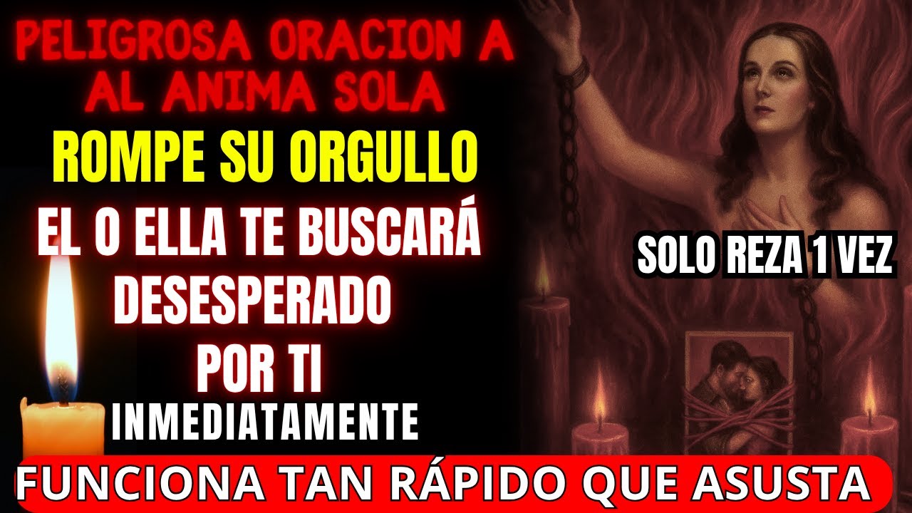 🔴 ORACIÓN  FUERTE AL ANIMA SOLA  PARA QUE TE PIENSE, TE LLAME Y TE BUSQUE DESESPERADO HOY MISMO❤️🕯️