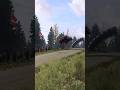 Mitsubishi Lancer Flying across Finland Rally Stage
