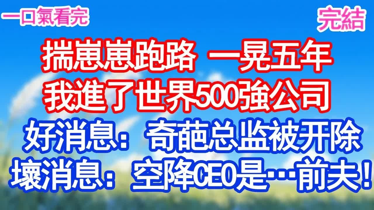 揣崽崽跑路 一晃五年我進了世界500強公司好消息：奇葩总监被开除壞消息：空降CEO是…前夫！#愛情#爽文#故事分享