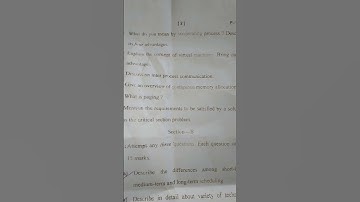 Operating system|| Bca bsc (IT) #questionpaper #trend #bca #bscit #mca #operatingsystem